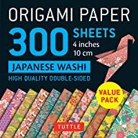 Origami Paper - Japanese Washi Patterns- 4 inch (10cm) 300 sheets: Tuttle Origami Paper: High-Quality Origami Sheets…